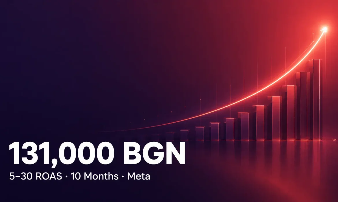 131K BGN – 10 months / 5-30 ROAS – Meta
