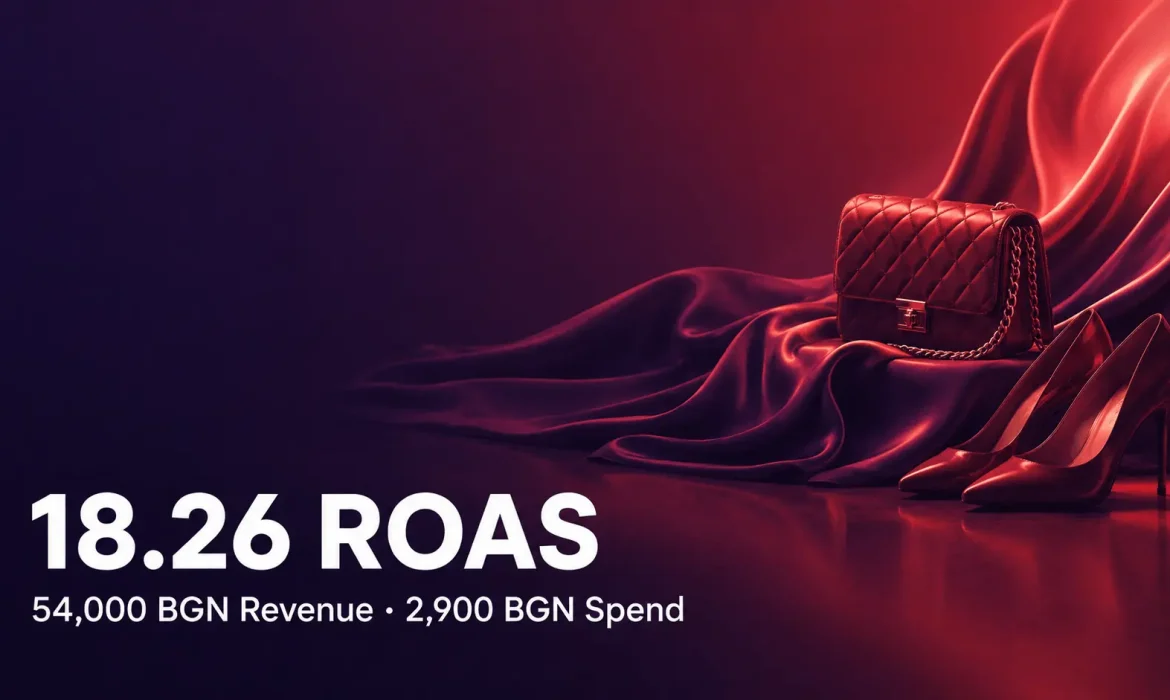 Facebook – Clothing Shopify Store – 18.26 ROAS / 54,000 BGN turnover with a 2,900 BGN advertising budget